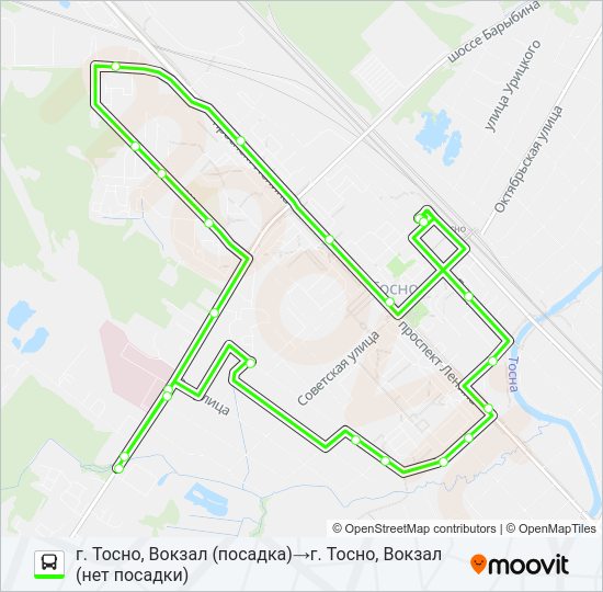 Автобус * Т-3 (ТОСНЕНСКИЙ РАЙОН): карта маршрута