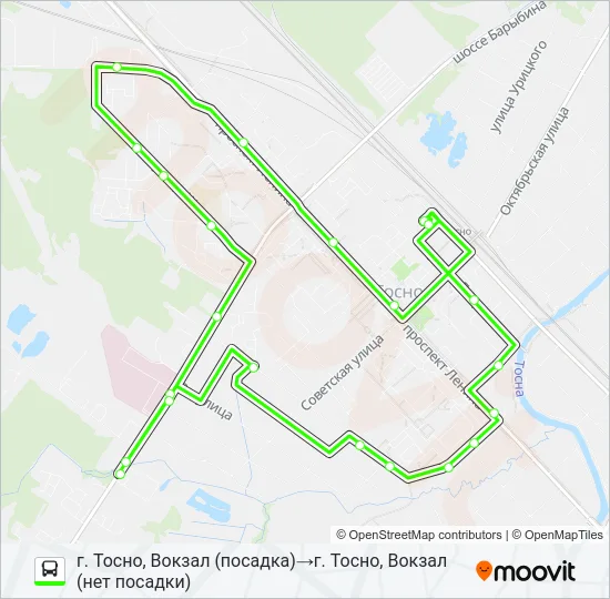 * Т-3 (ТОСНЕНСКИЙ РАЙОН) Bus Line Map