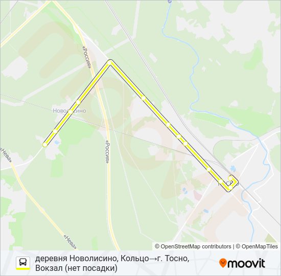 Автобус * 315А (ТОСНЕНСКИЙ РАЙОН): карта маршрута
