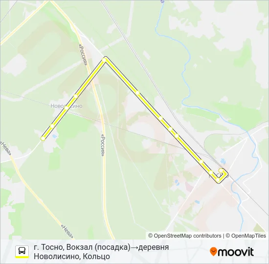 * 315А (ТОСНЕНСКИЙ РАЙОН) Bus Line Map