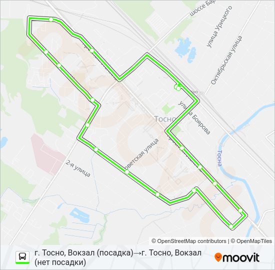 Автобус * Т-3А (ТОСНЕНСКИЙ РАЙОН): карта маршрута