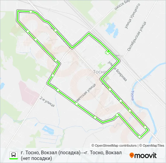 * Т-3А (ТОСНЕНСКИЙ РАЙОН) Bus Line Map