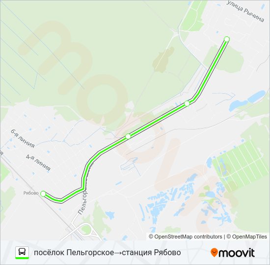 Автобус * 5 (ТОСНЕНСКИЙ РАЙОН): карта маршрута