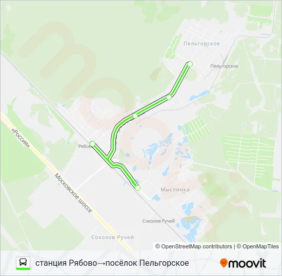 Автобус * 5 (ТОСНЕНСКИЙ РАЙОН): карта маршрута