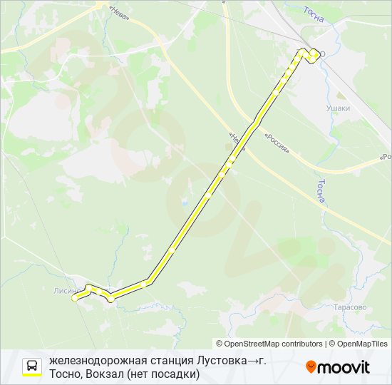 * 313 (ТОСНЕНСКИЙ РАЙОН) bus Line Map