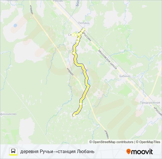 Автобус * 322 (ТОСНЕНСКИЙ РАЙОН): карта маршрута