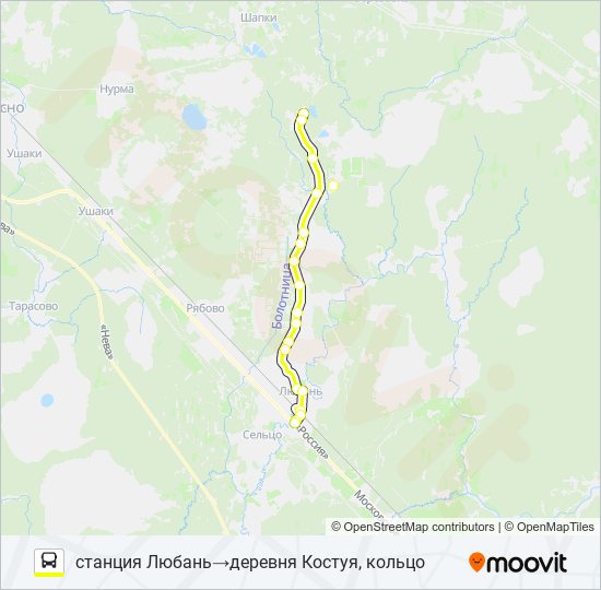 * 327 (ТОСНЕНСКИЙ РАЙОН) bus Line Map