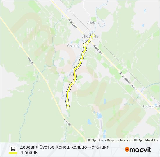Автобус * 328 (ТОСНЕНСКИЙ РАЙОН): карта маршрута
