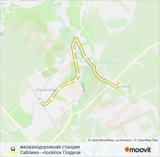 Автобус * 334 (ТОСНЕНСКИЙ РАЙОН): карта маршрута