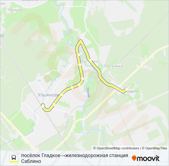 Автобус * 334 (ТОСНЕНСКИЙ РАЙОН): карта маршрута