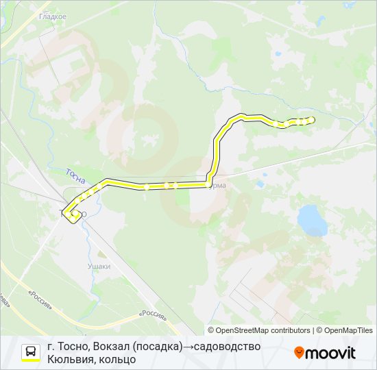 * 337 (ТОСНЕНСКИЙ РАЙОН) Bus Line Map