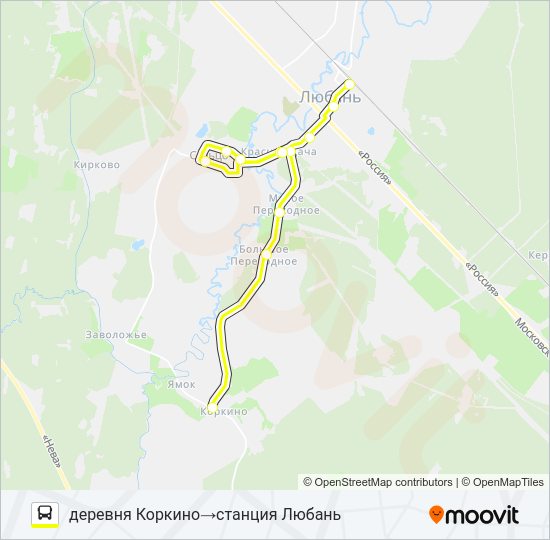 Автобус * 322А (ТОСНЕНСКИЙ РАЙОН): карта маршрута