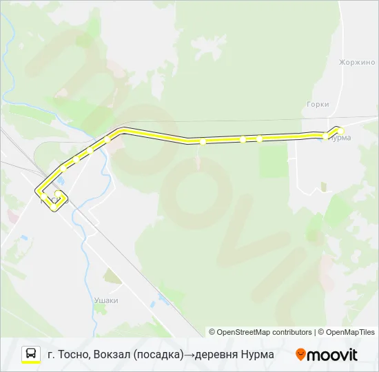 * 330А (ТОСНЕНСКИЙ РАЙОН) Bus Line Map