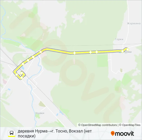 * 330А (ТОСНЕНСКИЙ РАЙОН) Bus Line Map
