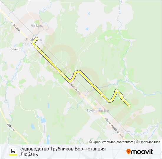 Автобус * 332А (ТОСНЕНСКИЙ РАЙОН): карта маршрута