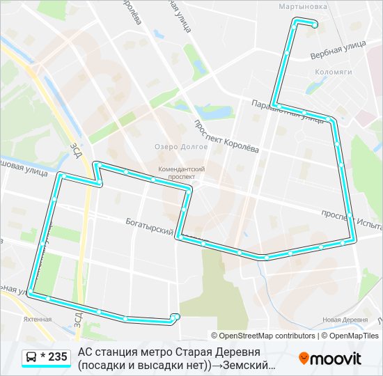 * 235 Bus Line Map