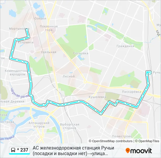 * 237 Bus Line Map