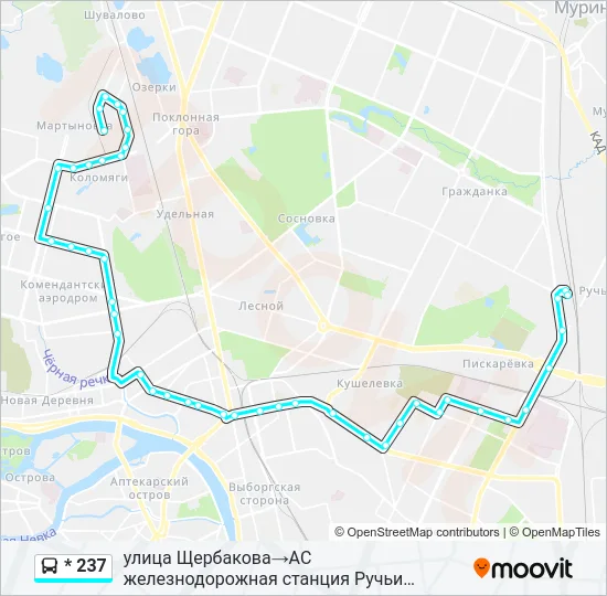 * 237 Bus Line Map