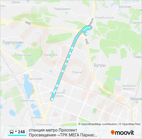 * 248 Bus Line Map
