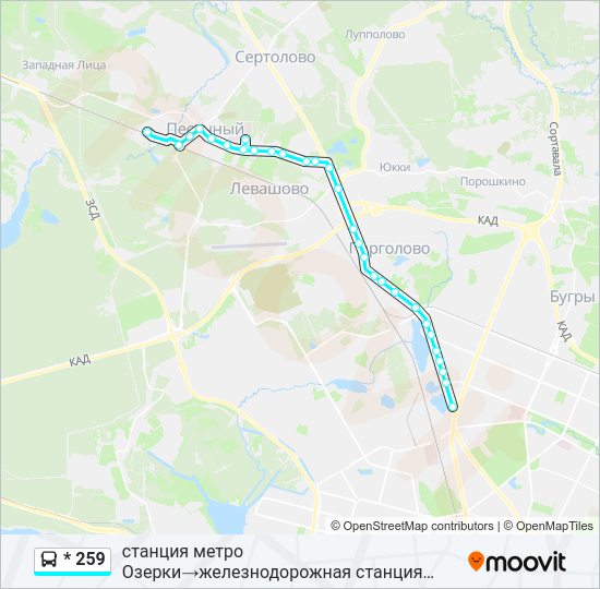 Автобус 259 маршрут остановки и расписание москва