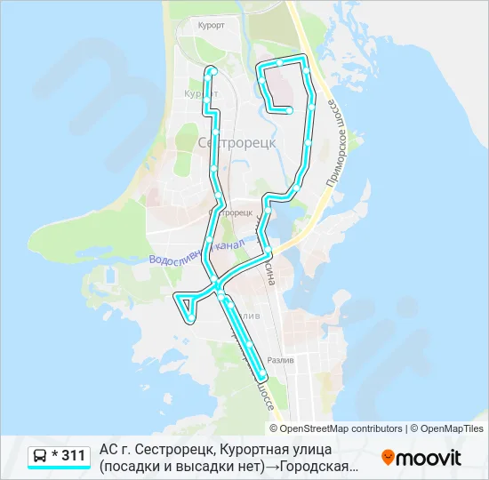 * 311 Bus Line Map