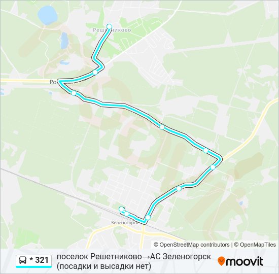 Автобус * 321: карта маршрута