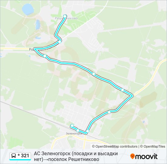 Автобус * 321: карта маршрута