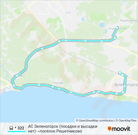 * 322 Bus Line Map