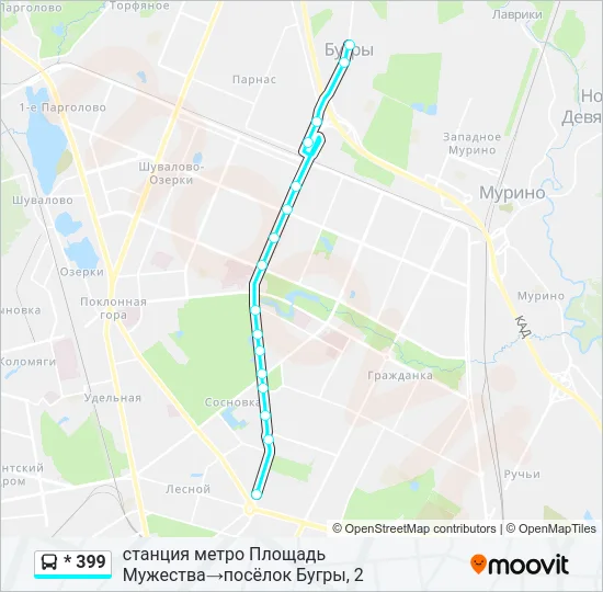 * 399 Bus Line Map
