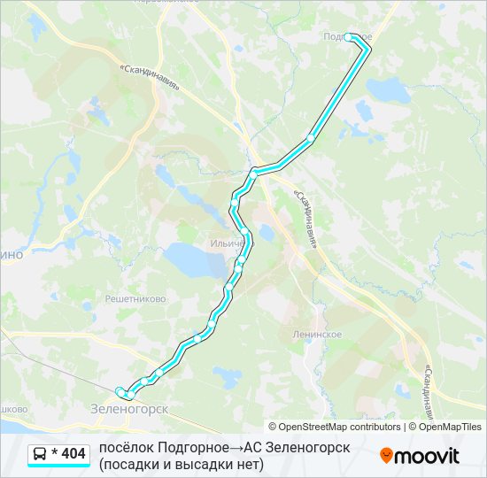 Автобус * 404: карта маршрута