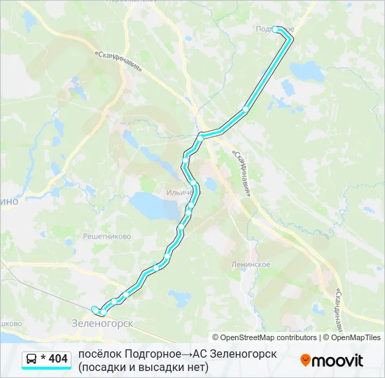 * 404 Bus Line Map