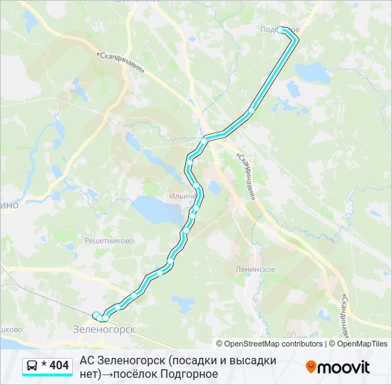 Автобус * 404: карта маршрута