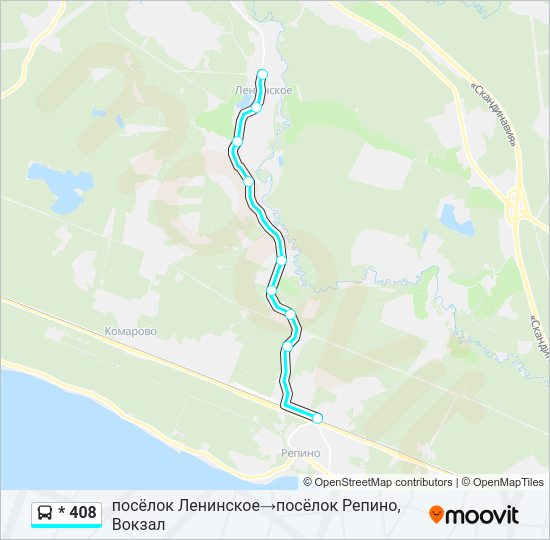 Автобус * 408: карта маршрута