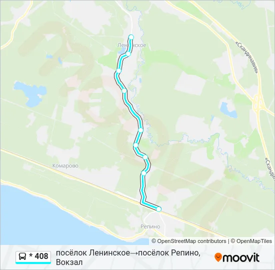 Автобус * 408: карта маршрута