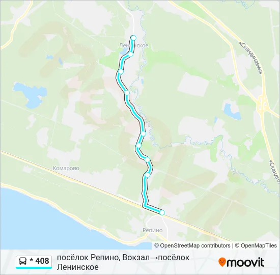* 408 Bus Line Map