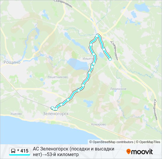 Автобус * 415: карта маршрута