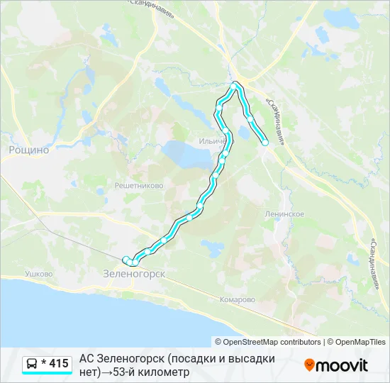 * 415 Bus Line Map