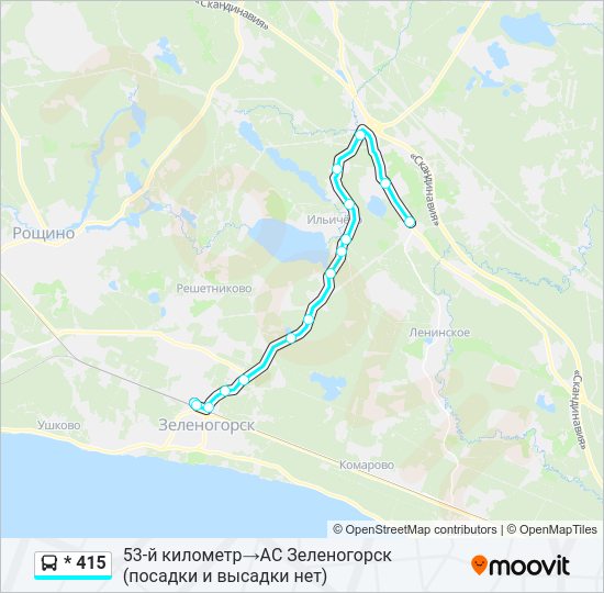 Автобус * 415: карта маршрута