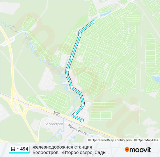 Автобус * 494: карта маршрута