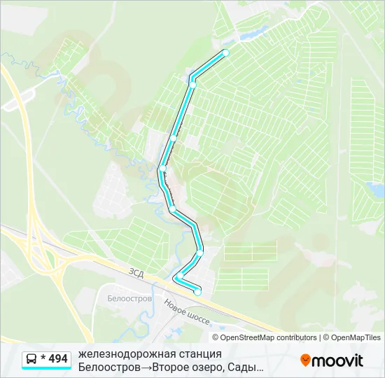 * 494 Bus Line Map