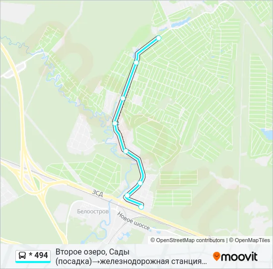 * 494 Bus Line Map