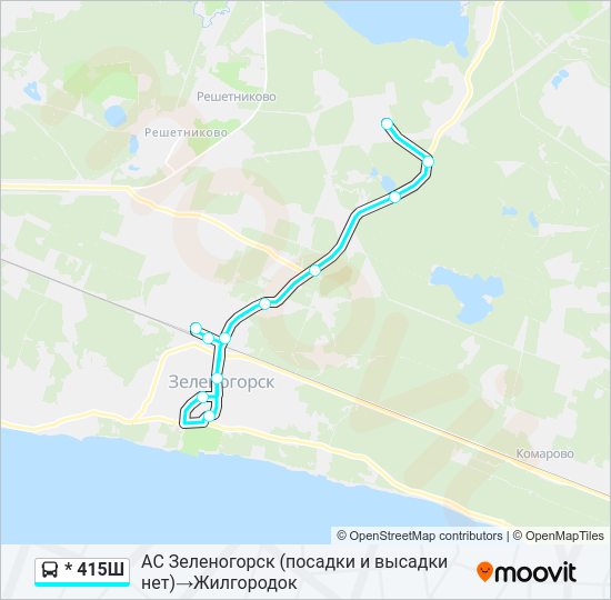 Автобус * 415Ш: карта маршрута