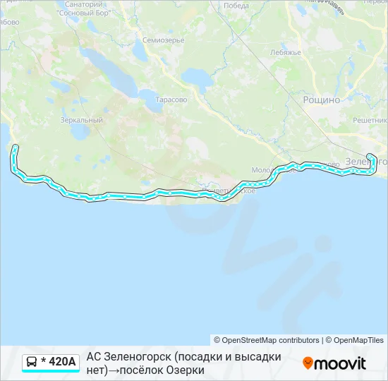 * 420А Bus Line Map