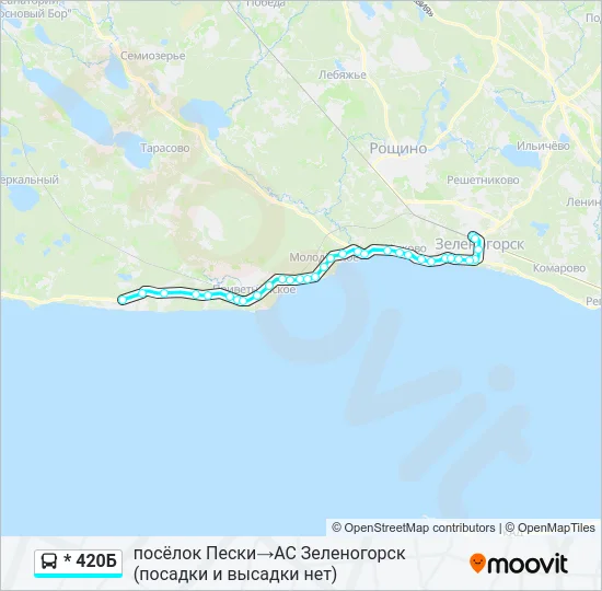 Автобус * 420Б: карта маршрута