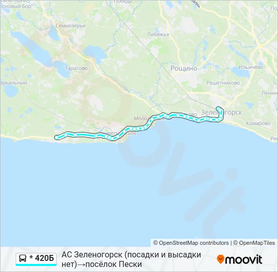 Автобус * 420Б: карта маршрута