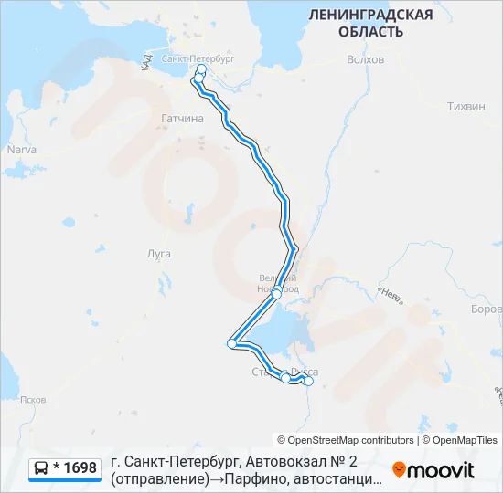 * 1698 Bus Line Map
