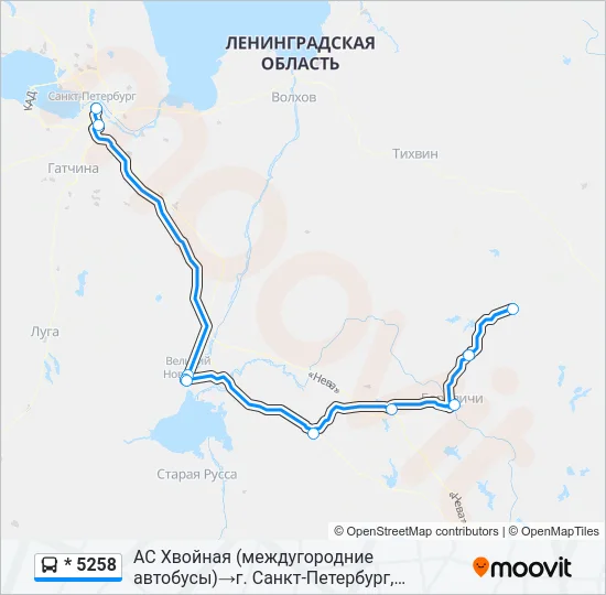 * 5258 Bus Line Map