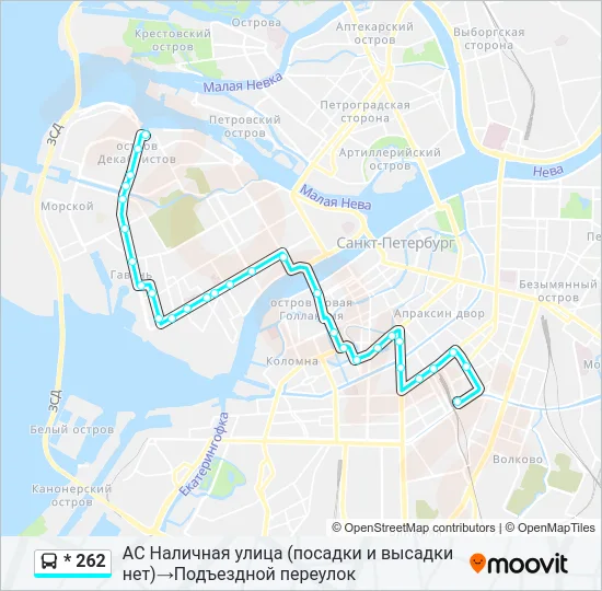 * 262 Bus Line Map