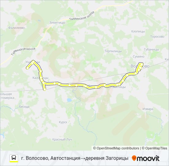 * 37 (ВОЛОСОВСКИЙ РАЙОН) Bus Line Map