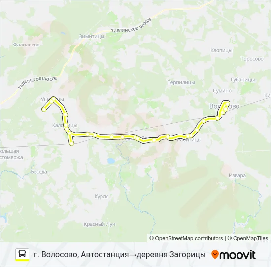 * 37 (ВОЛОСОВСКИЙ РАЙОН) Bus Line Map